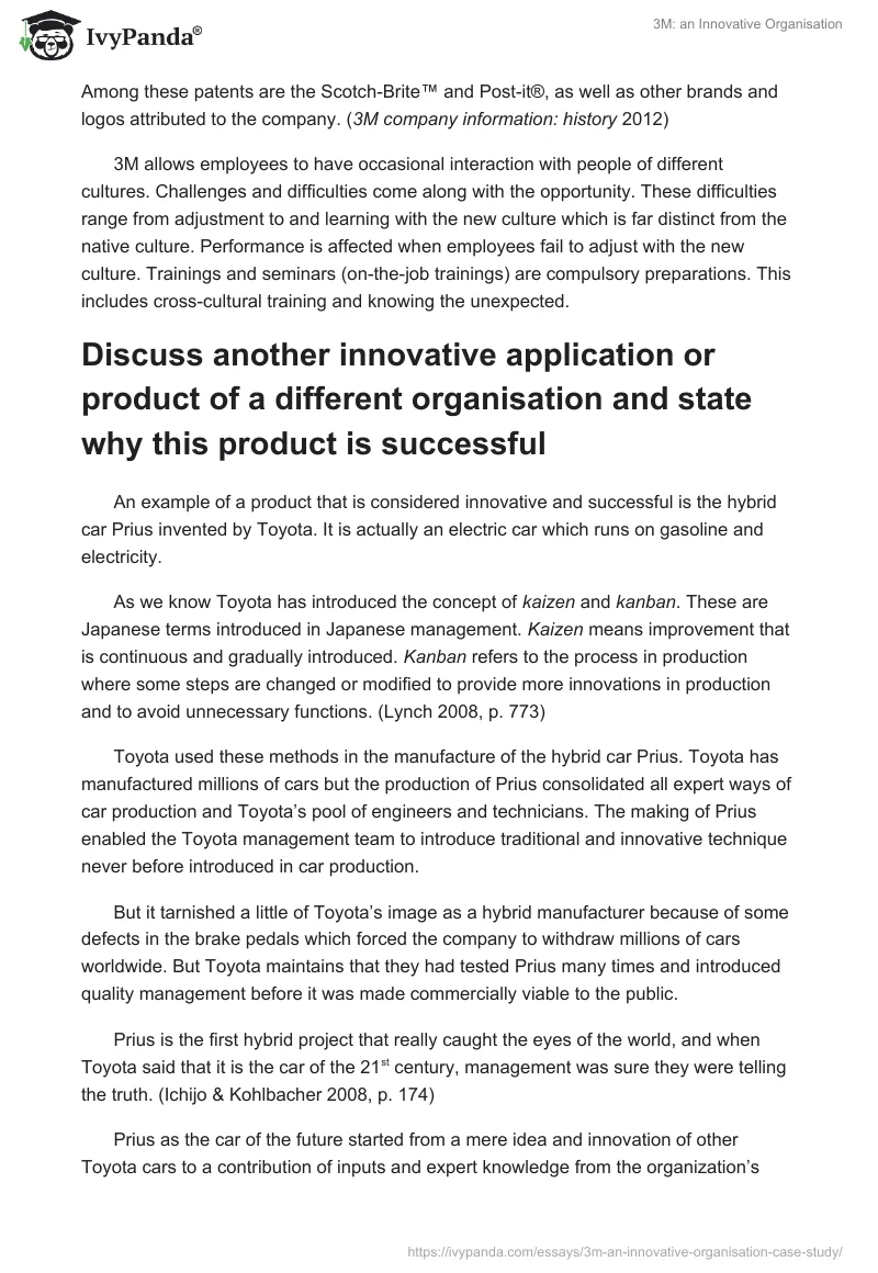 3M: an Innovative Organisation. Page 2