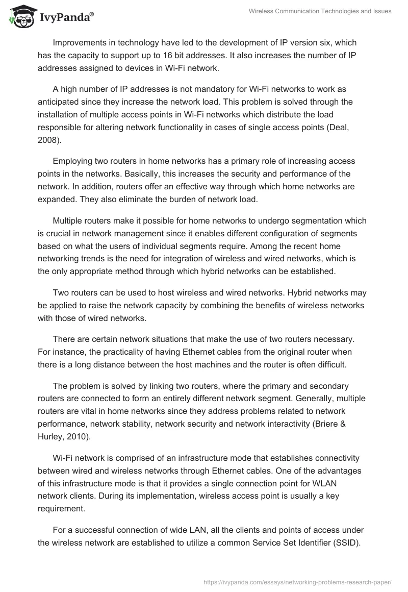 Wireless Communication Technologies and Issues. Page 2