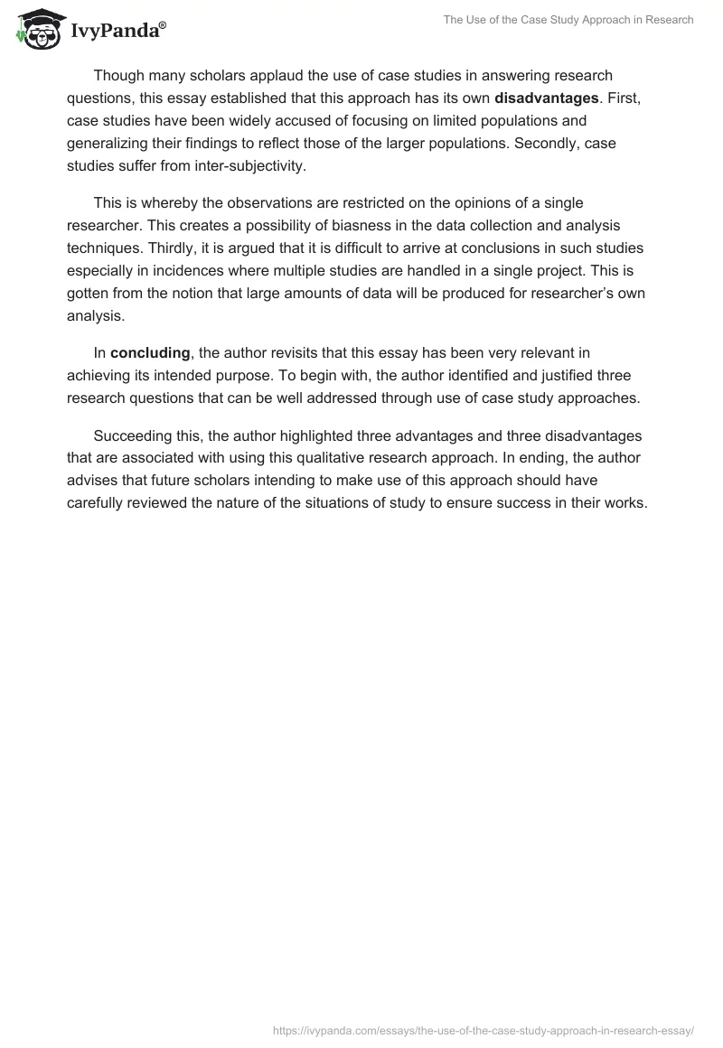 The Use of the Case Study Approach in Research. Page 2