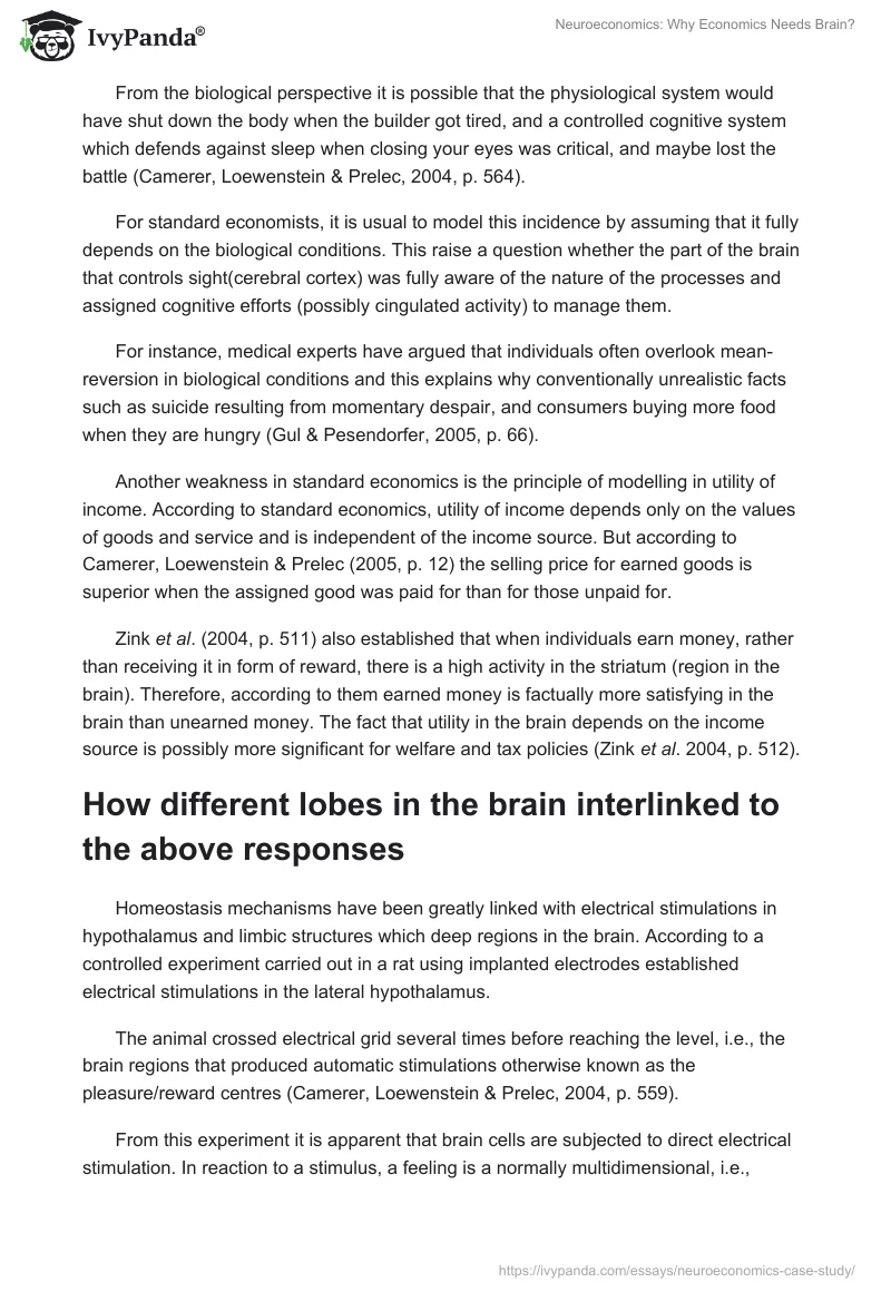 Neuroeconomics: Why Economics Needs Brain?. Page 3