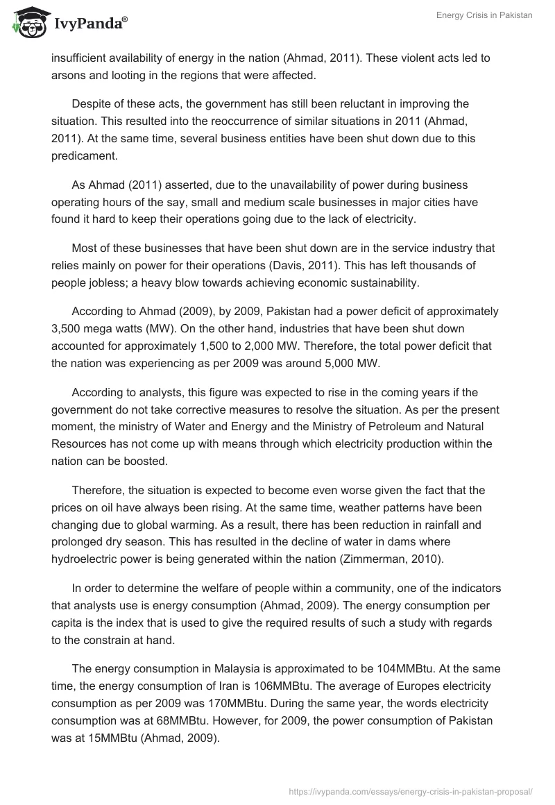 Energy Crisis in Pakistan. Page 3