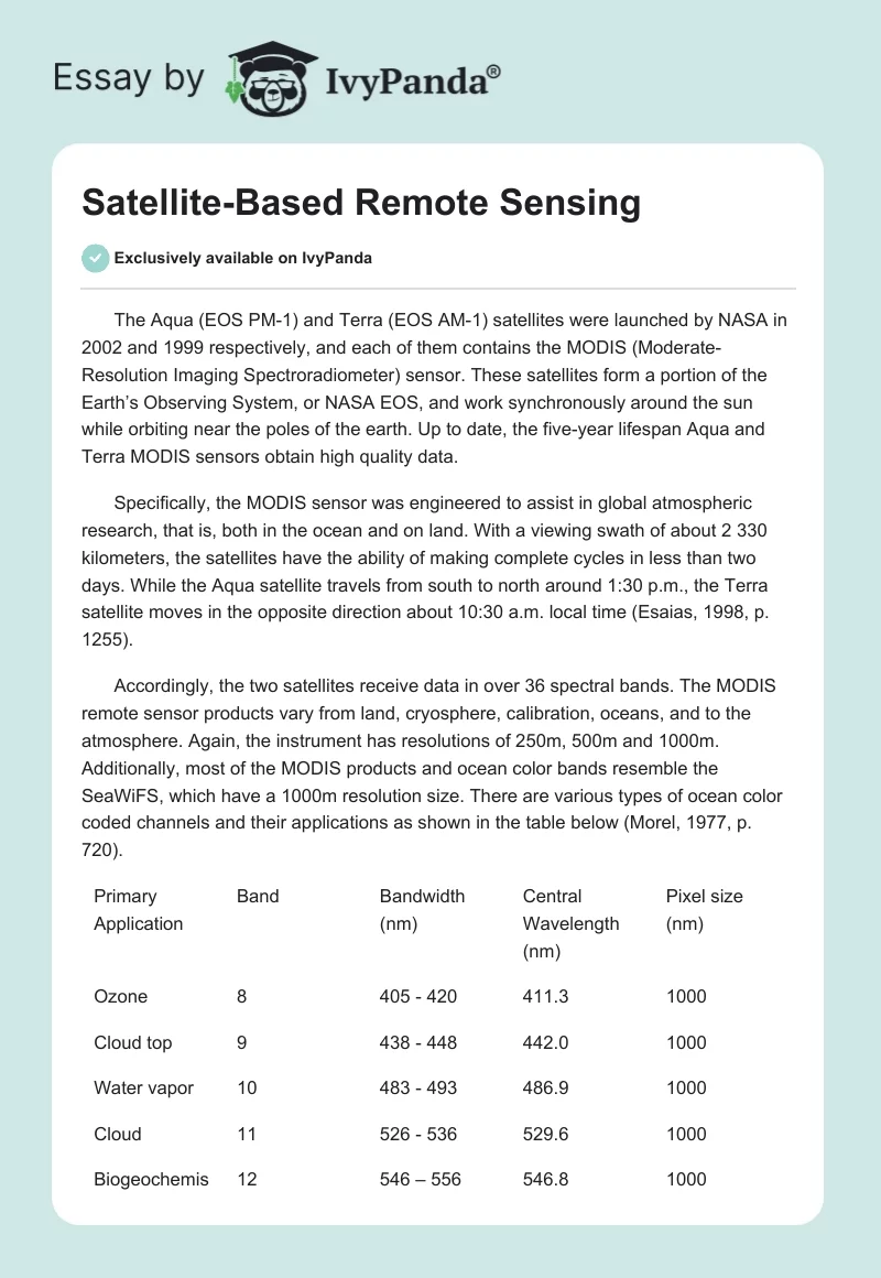 Satellite-Based Remote Sensing. Page 1