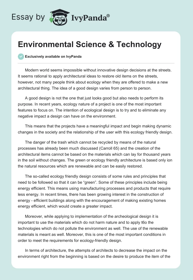 Environmental Science & Technology. Page 1
