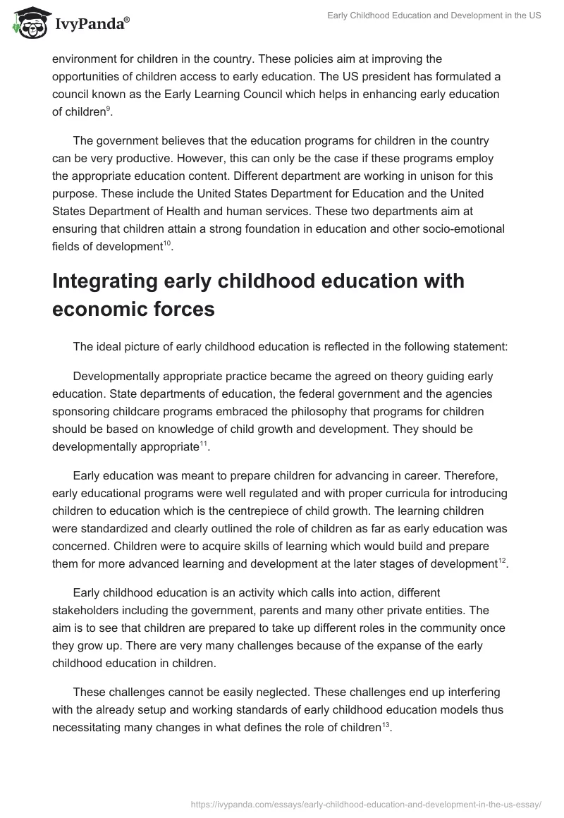 Early Childhood Education and Development in the US. Page 3