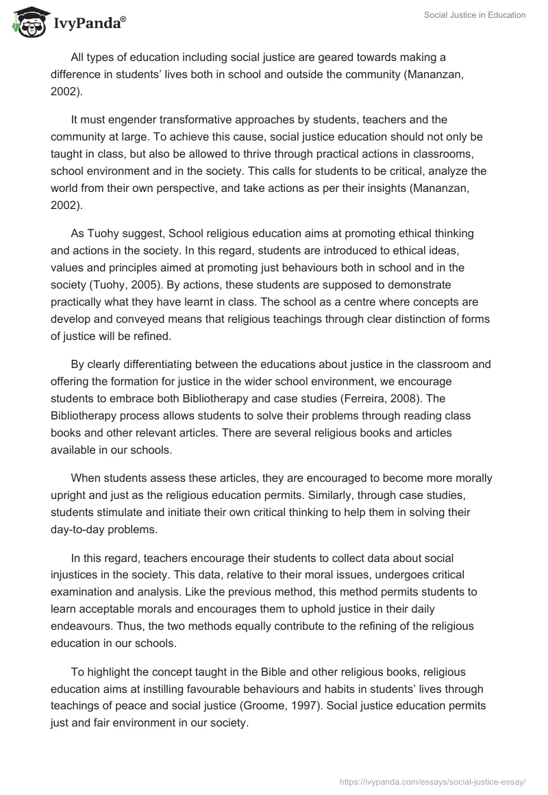 Social Justice in Education. Page 3