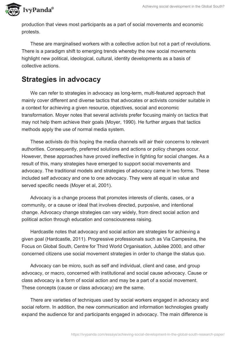 Achieving social development in the Global South?. Page 5