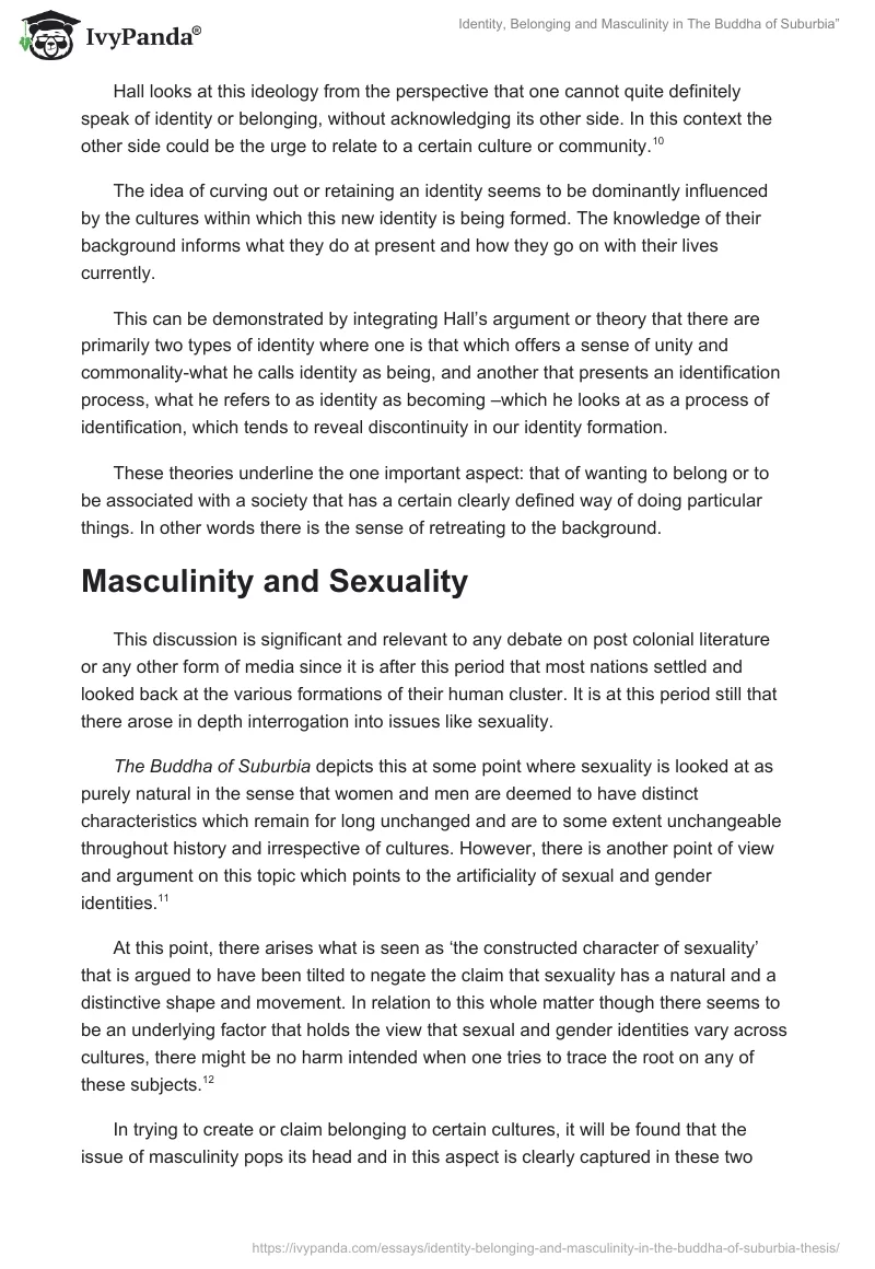 Identity, Belonging and Masculinity in "The Buddha of Suburbia”. Page 5