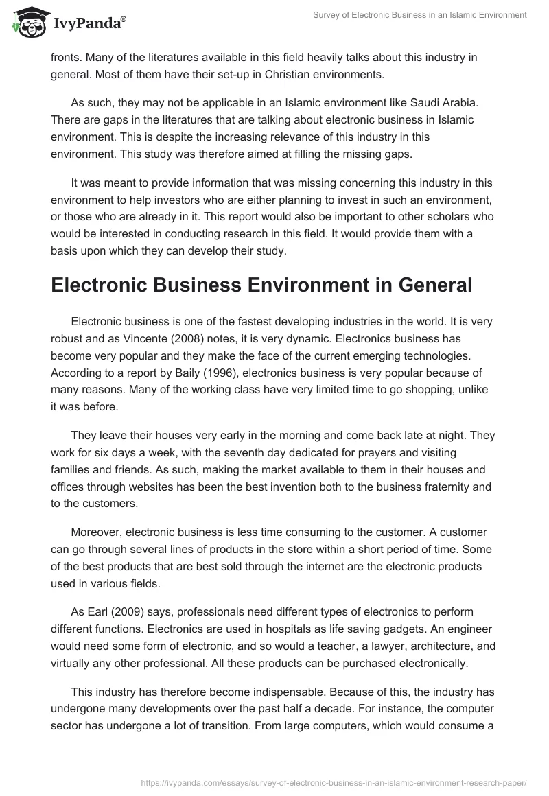 Survey of Electronic Business in an Islamic Environment. Page 4