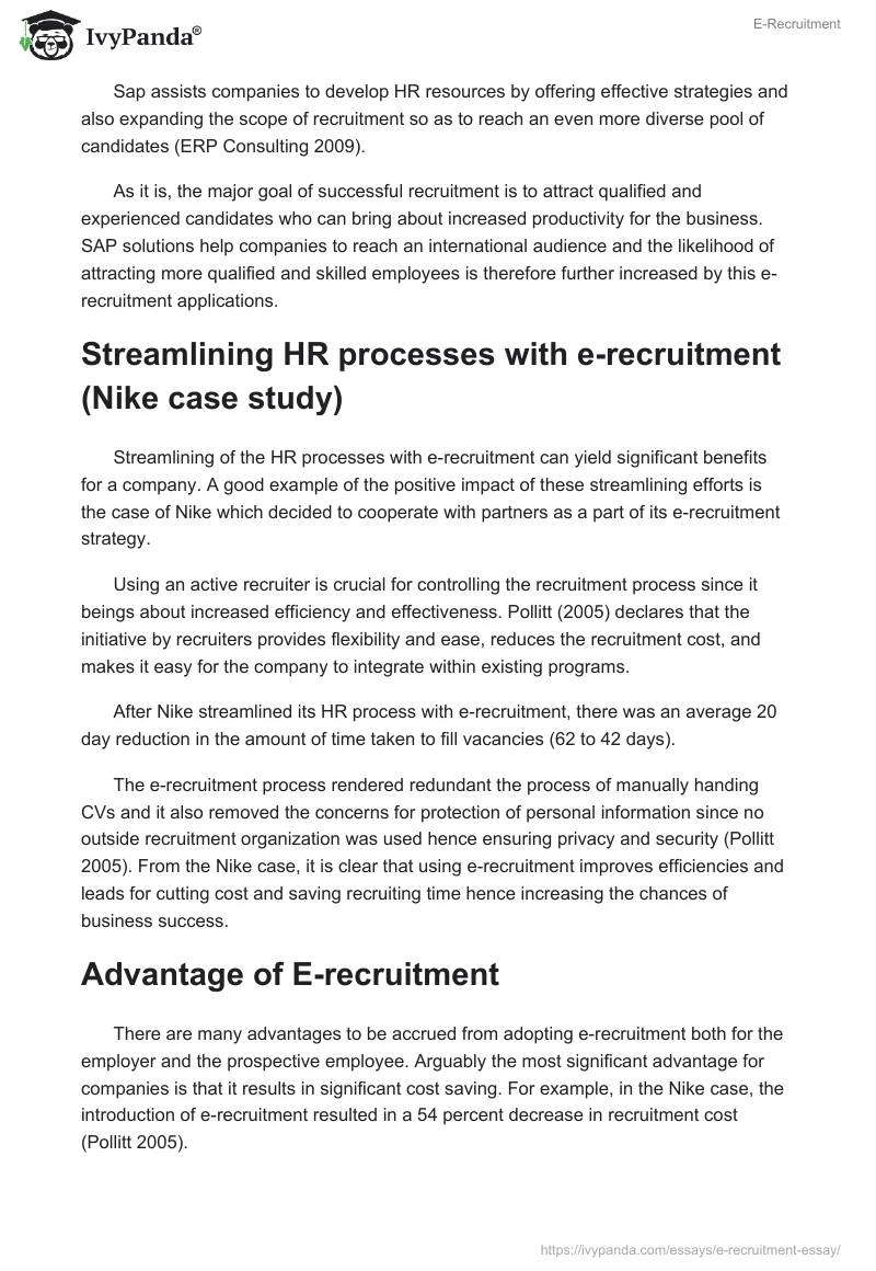 E-Recruitment. Page 4