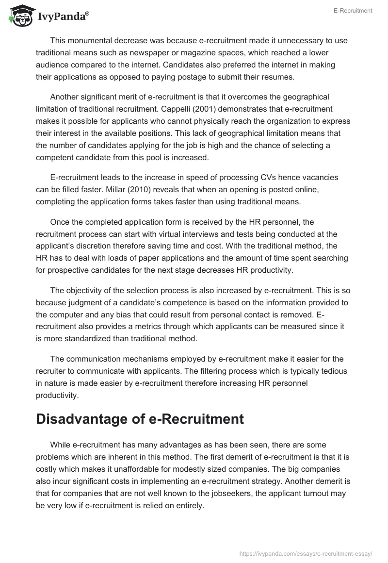 E-Recruitment. Page 5