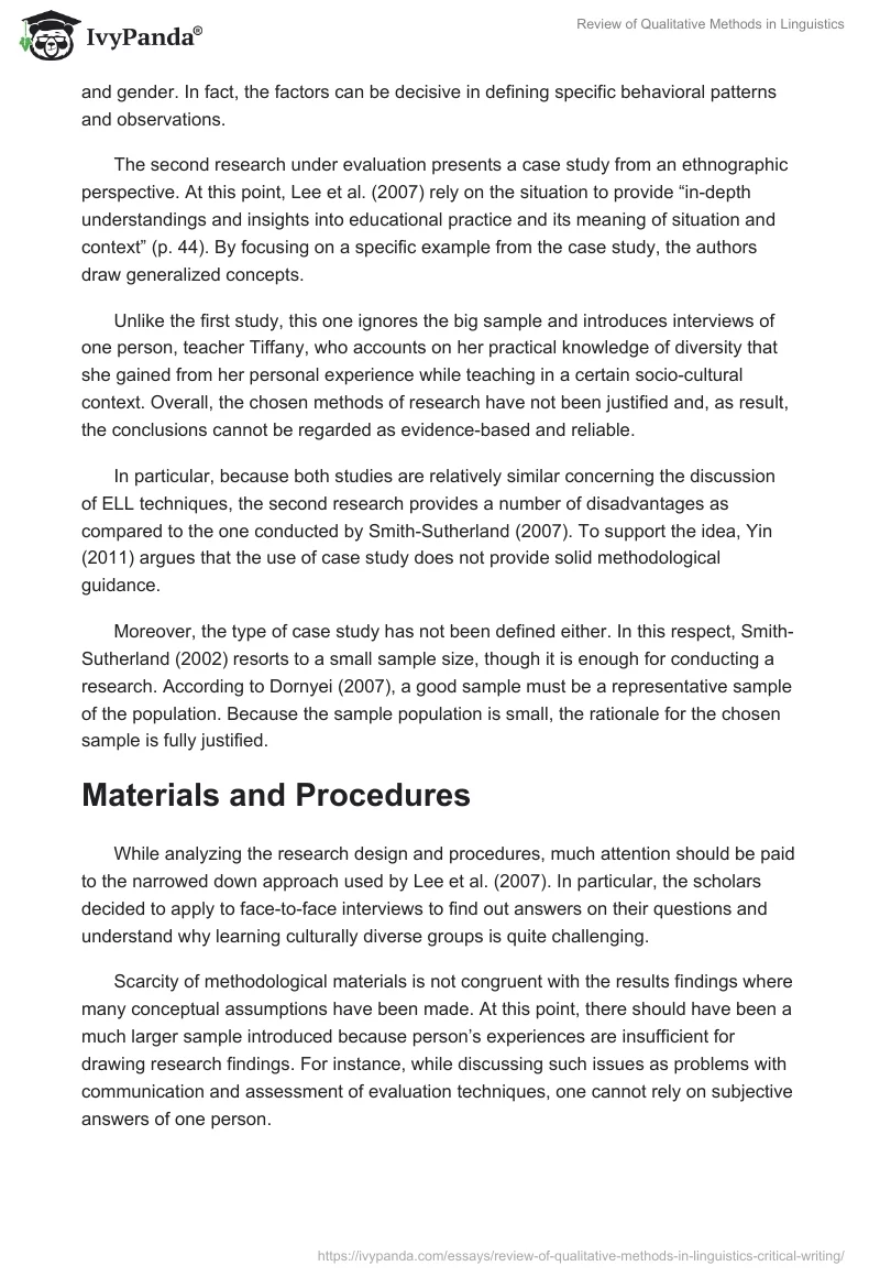 Review of Qualitative Methods in Linguistics. Page 3