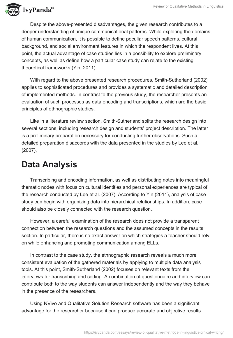 Review of Qualitative Methods in Linguistics. Page 4
