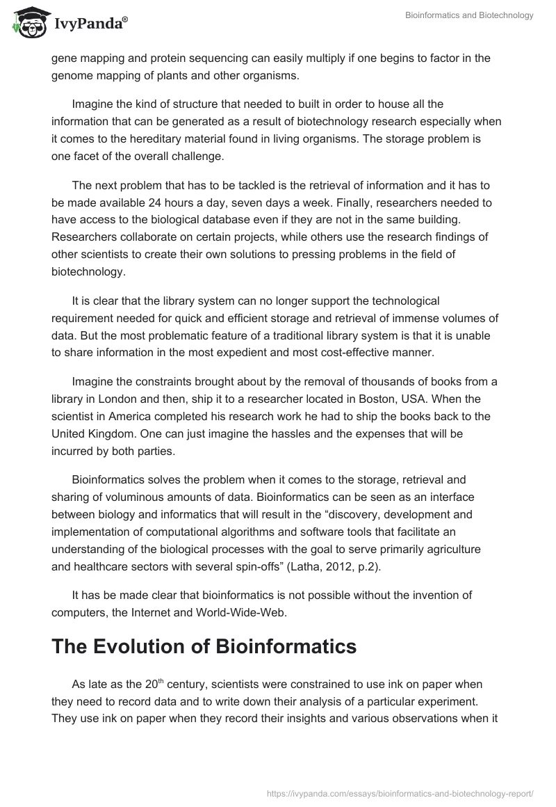 Bioinformatics and Biotechnology. Page 3