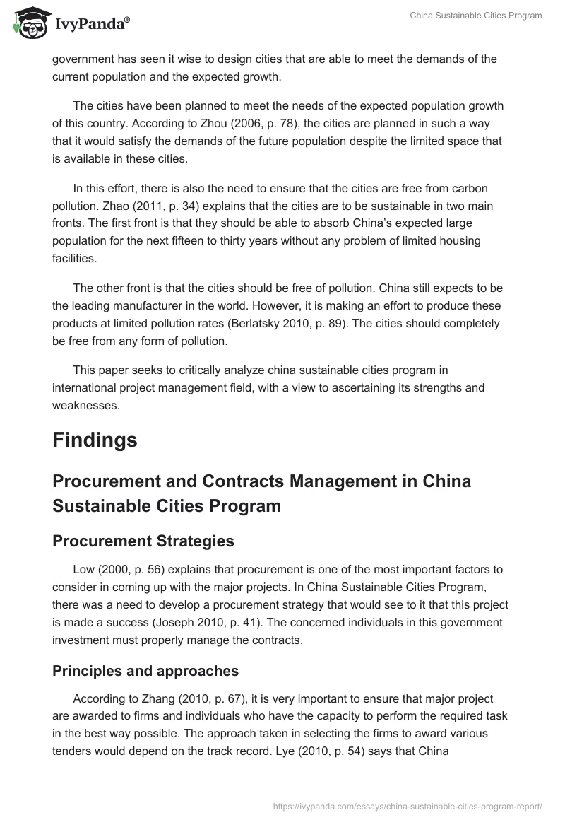 China Sustainable Cities Program. Page 2