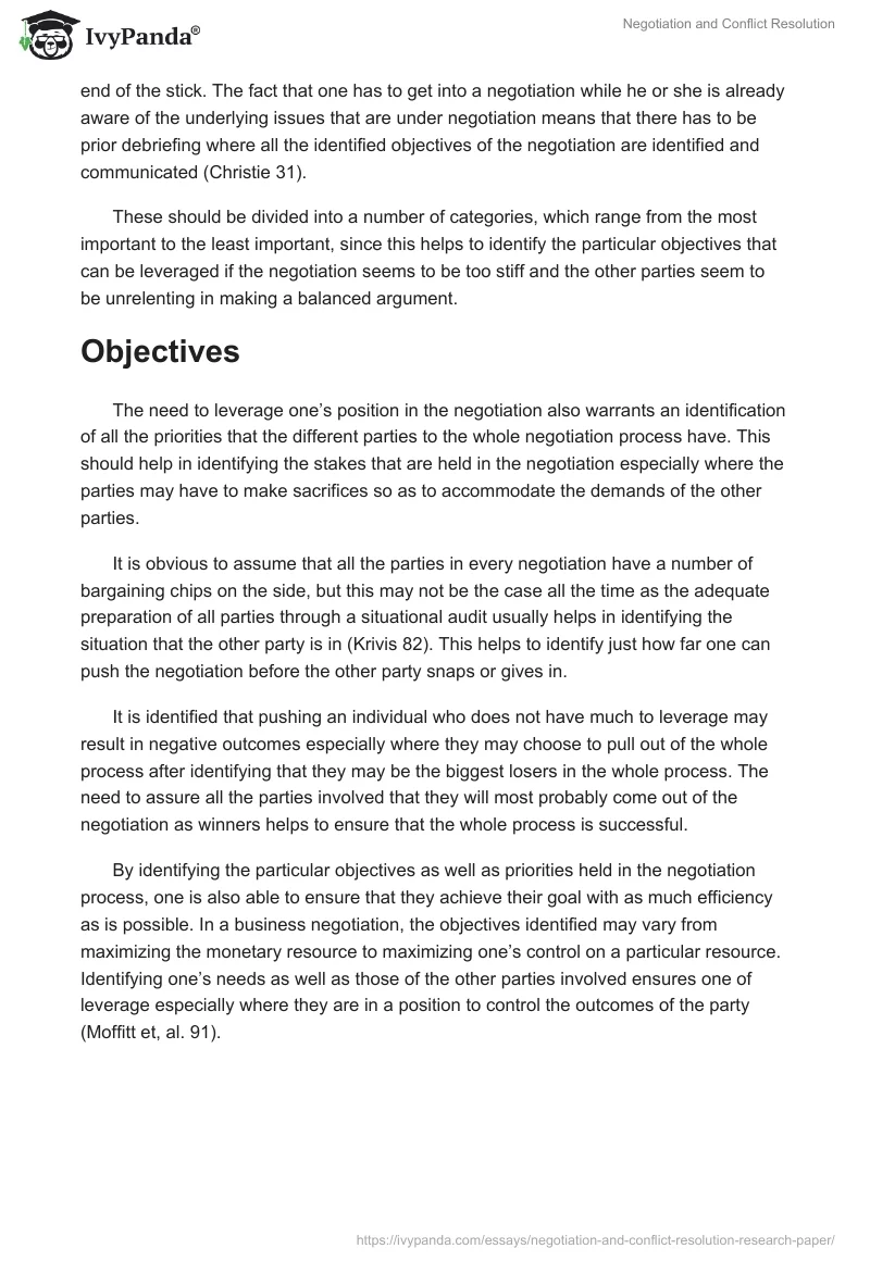 Negotiation and Conflict Resolution. Page 2