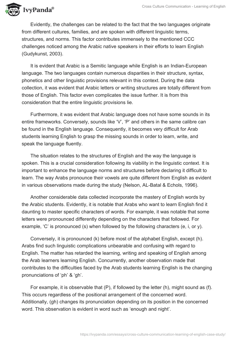Cross Culture Communication - Learning of English. Page 4