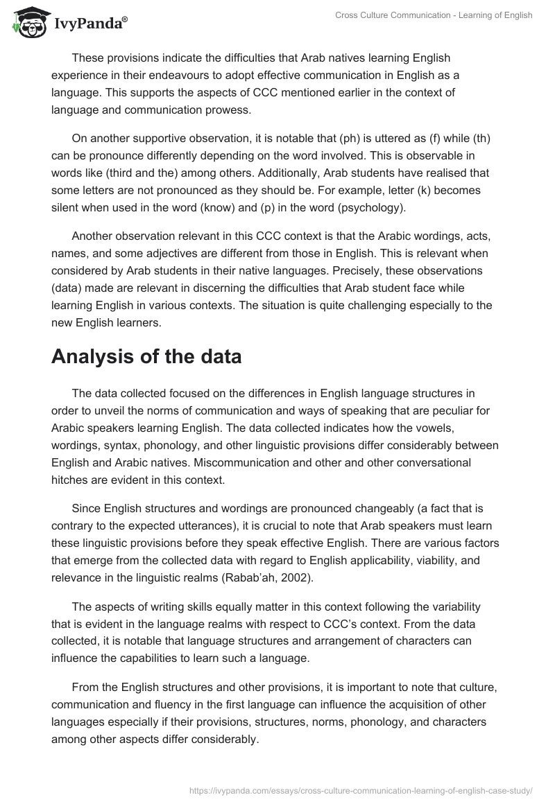 Cross Culture Communication - Learning of English. Page 5
