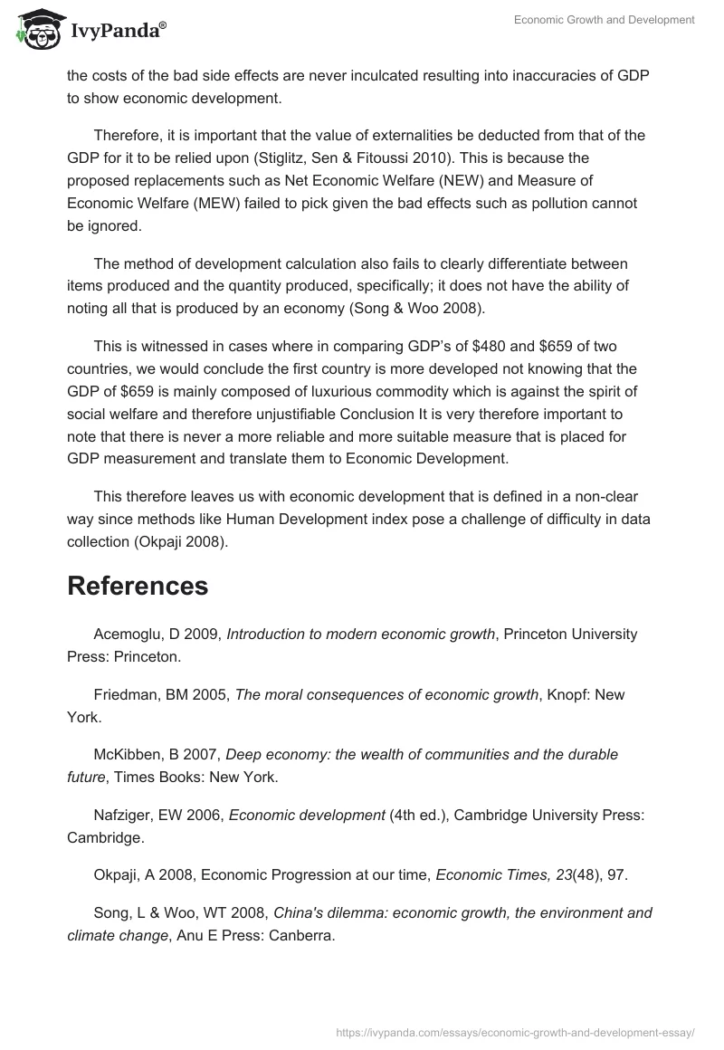 Economic Growth and Development. Page 3