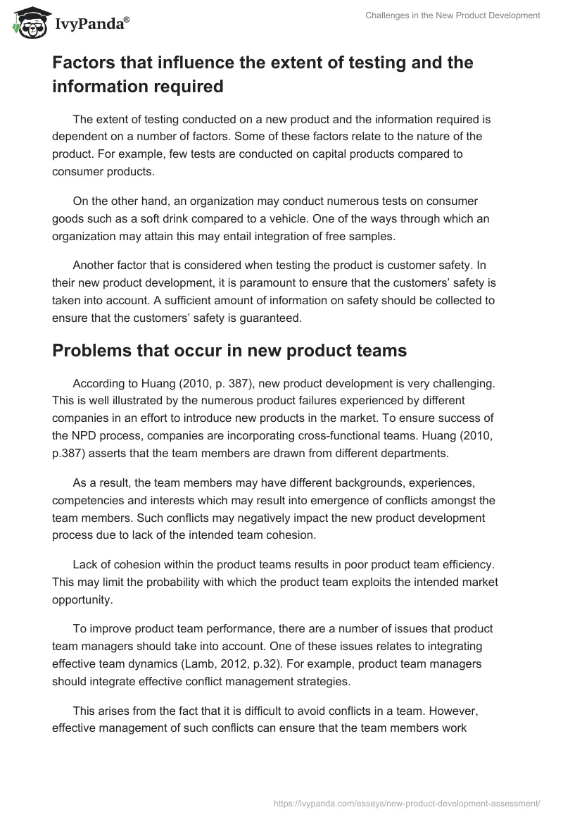 Challenges in the New Product Development. Page 5