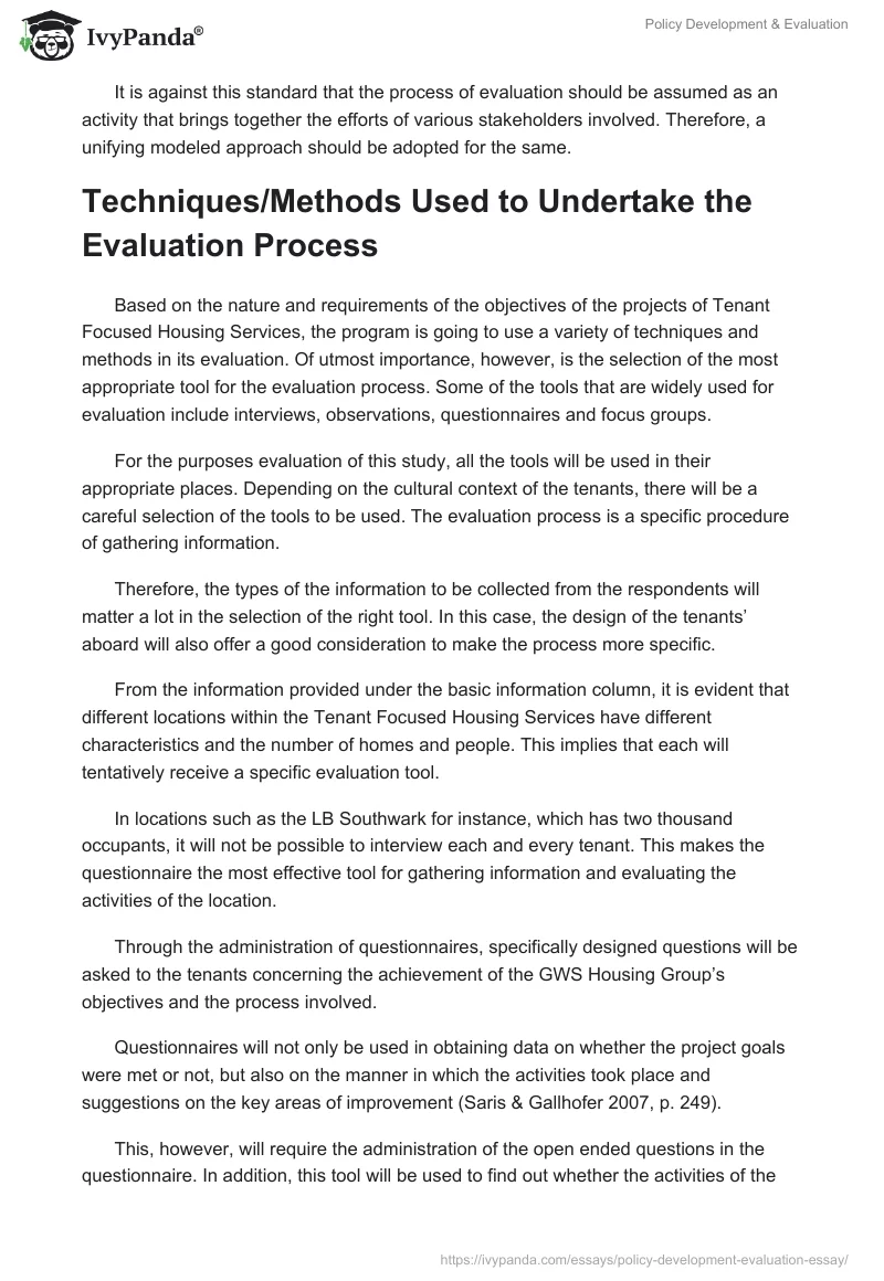 Policy Development & Evaluation. Page 4