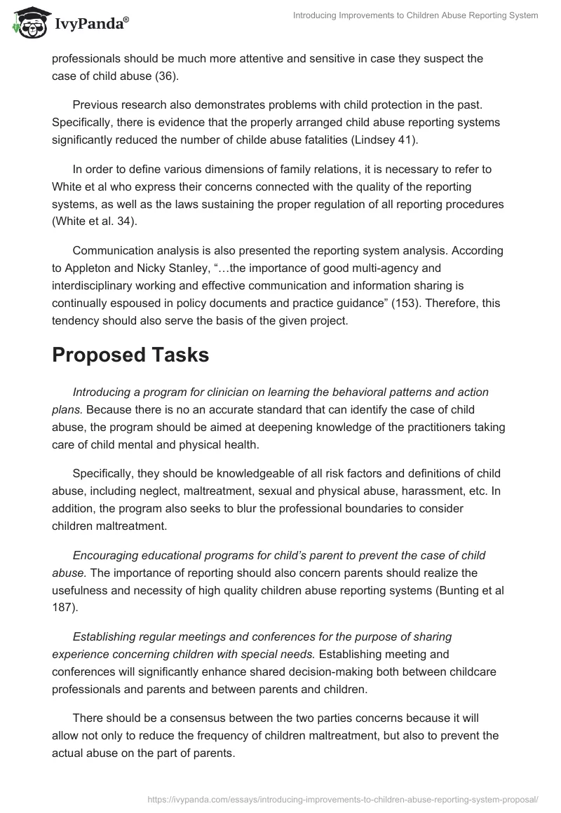 Introducing Improvements to Children Abuse Reporting System. Page 3