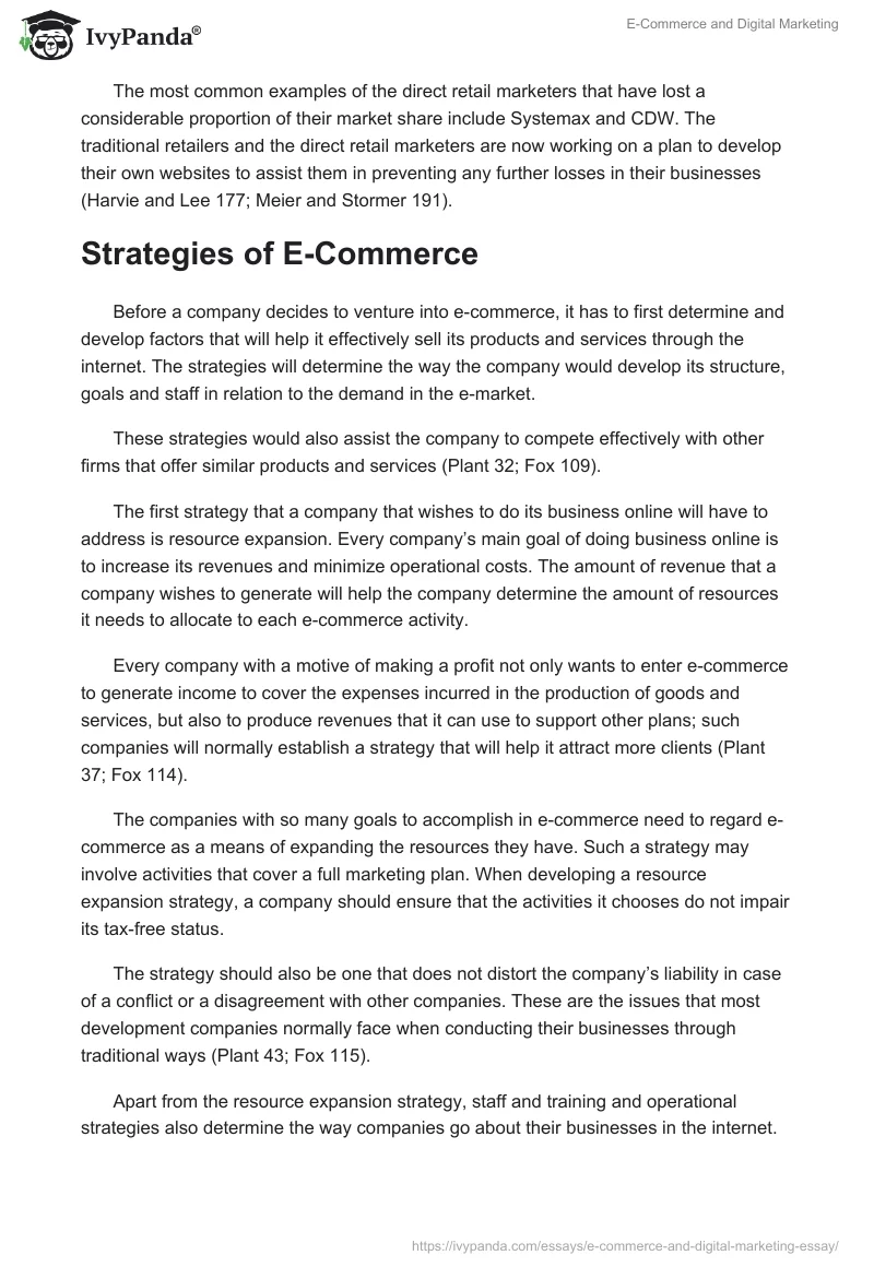 E-Commerce and Digital Marketing. Page 5