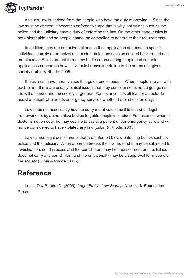 Laws and ethics. Page 2