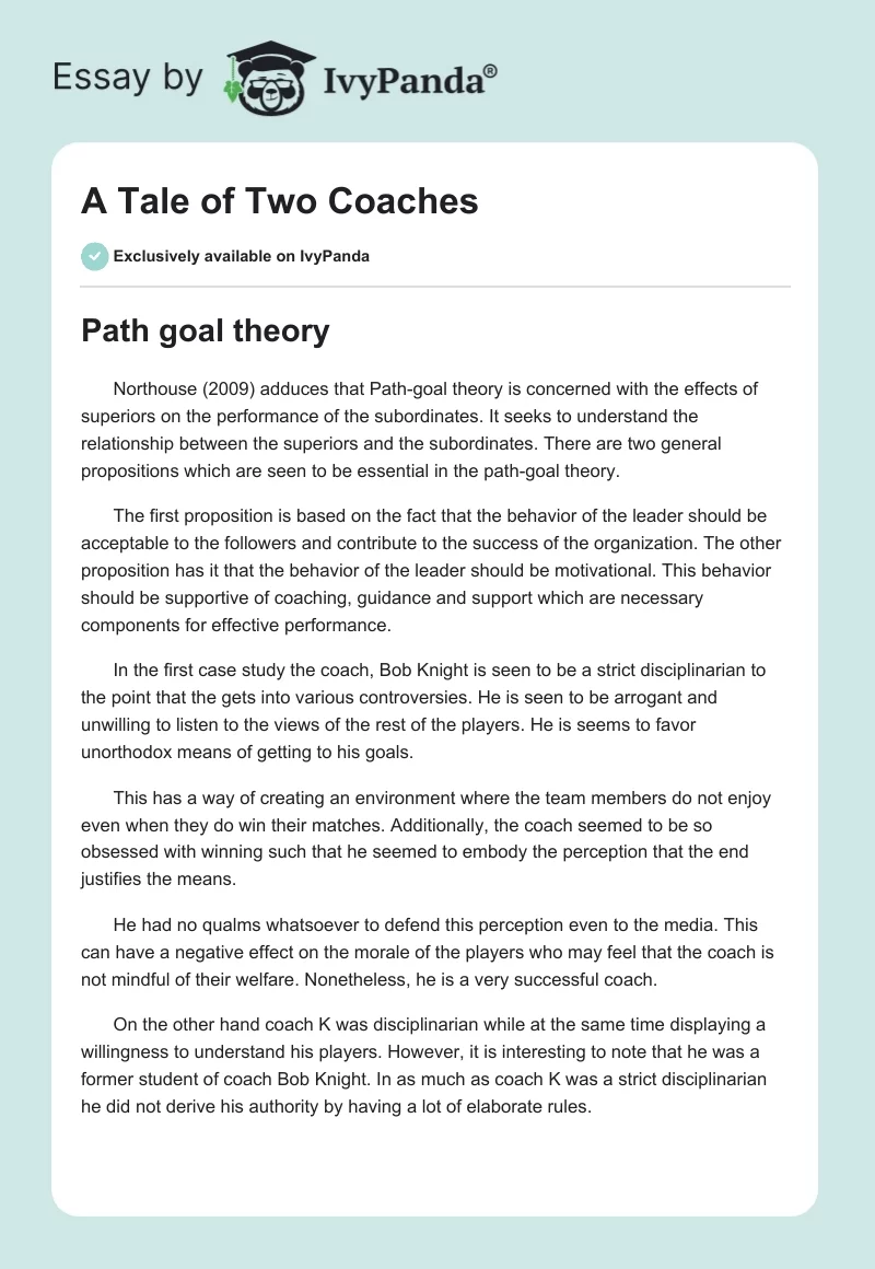 A Tale of Two Coaches. Page 1