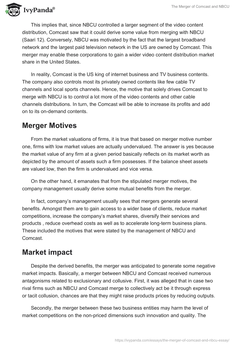 The Merger of Comcast and NBCU. Page 4