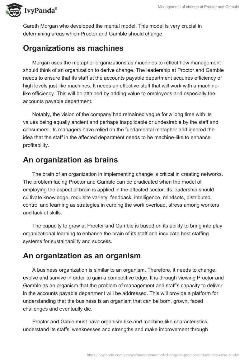 Management of Change at Procter and Gamble. Page 5