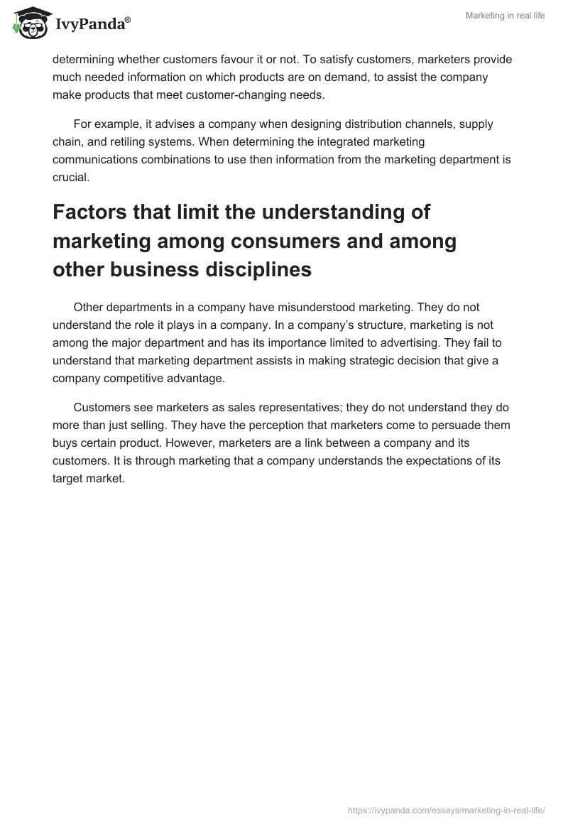 Marketing in real life. Page 3