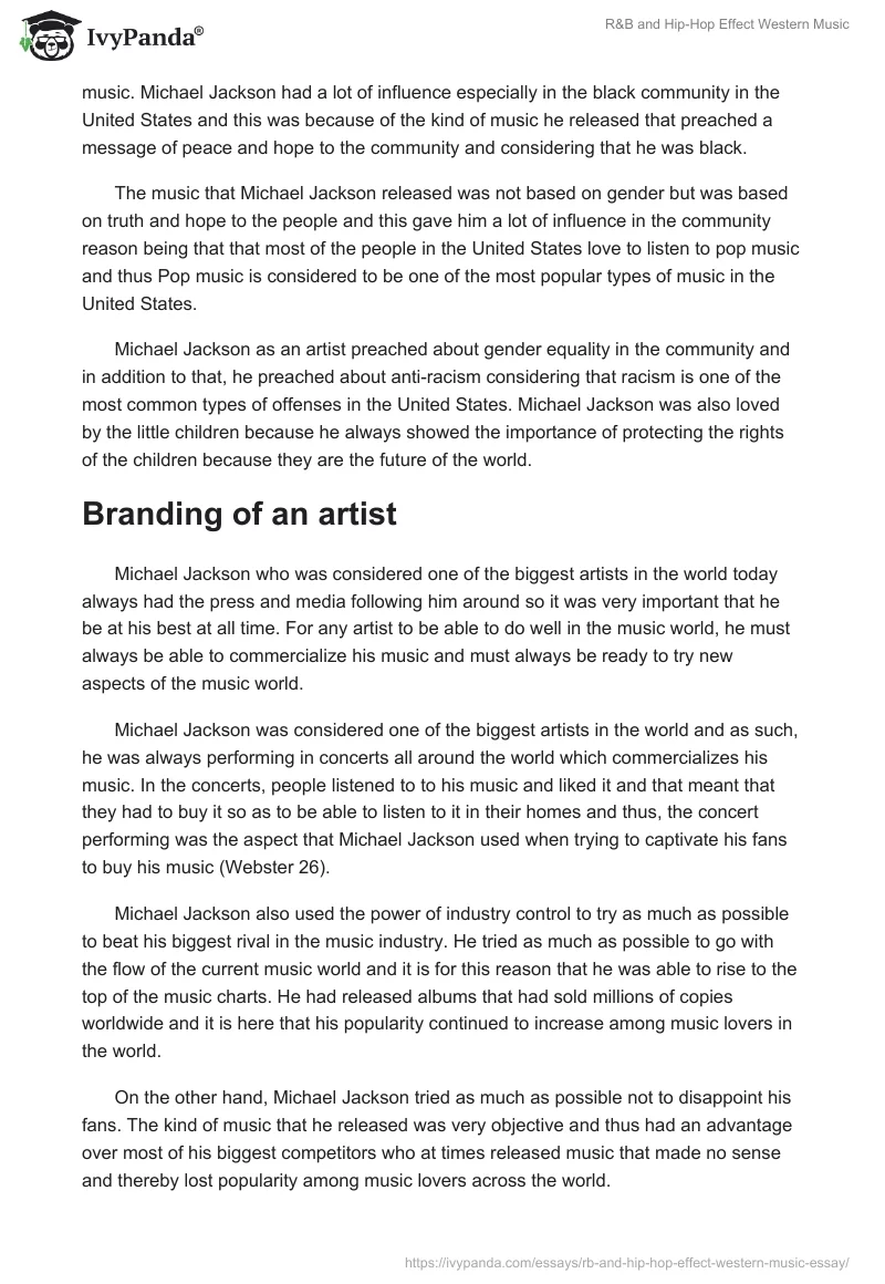 R&B and Hip-Hop Effect Western Music. Page 2
