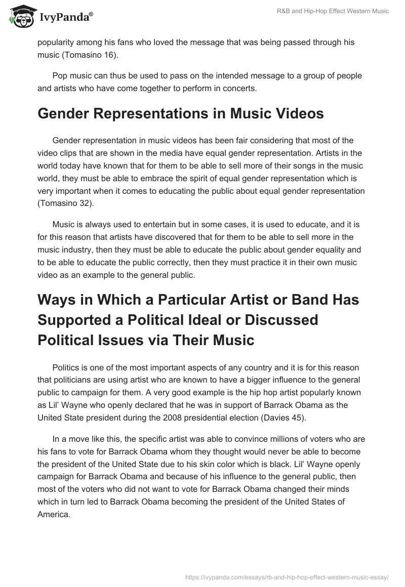 R&B and Hip-Hop Effect Western Music. Page 4
