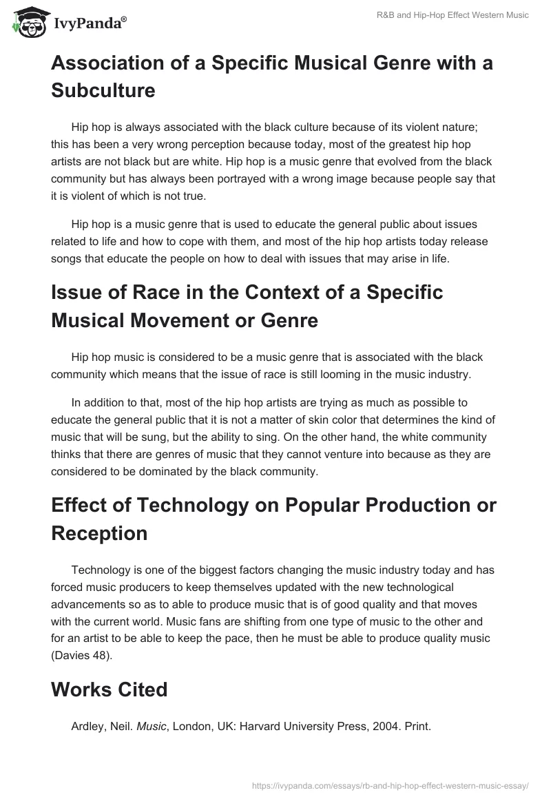 R&B and Hip-Hop Effect Western Music. Page 5