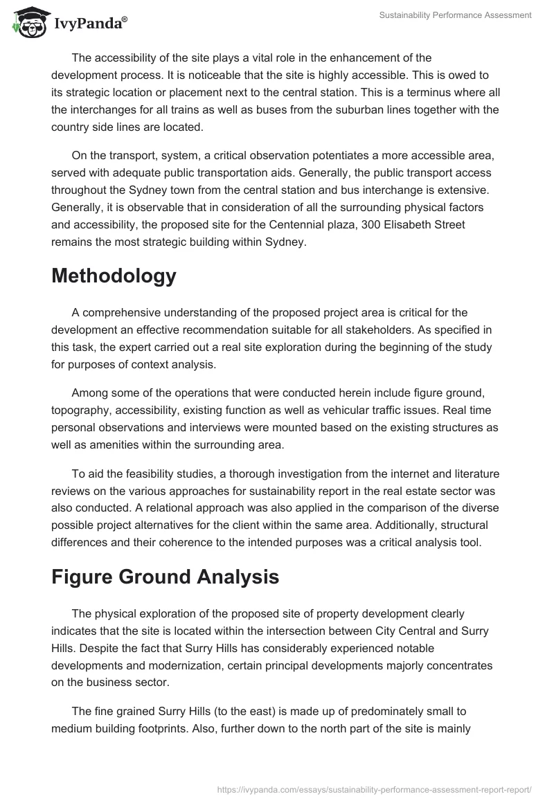 Sustainability Performance Assessment. Page 2