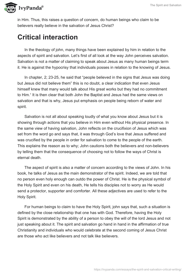 The Spirit and Salvation. Page 2