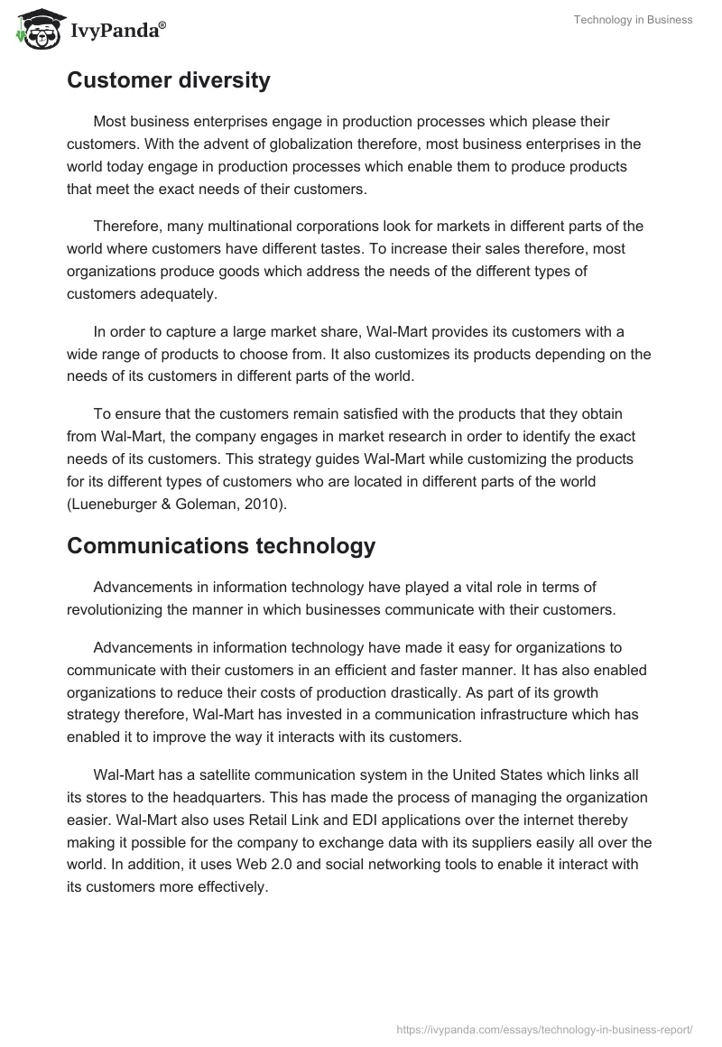 Technology in Business. Page 4
