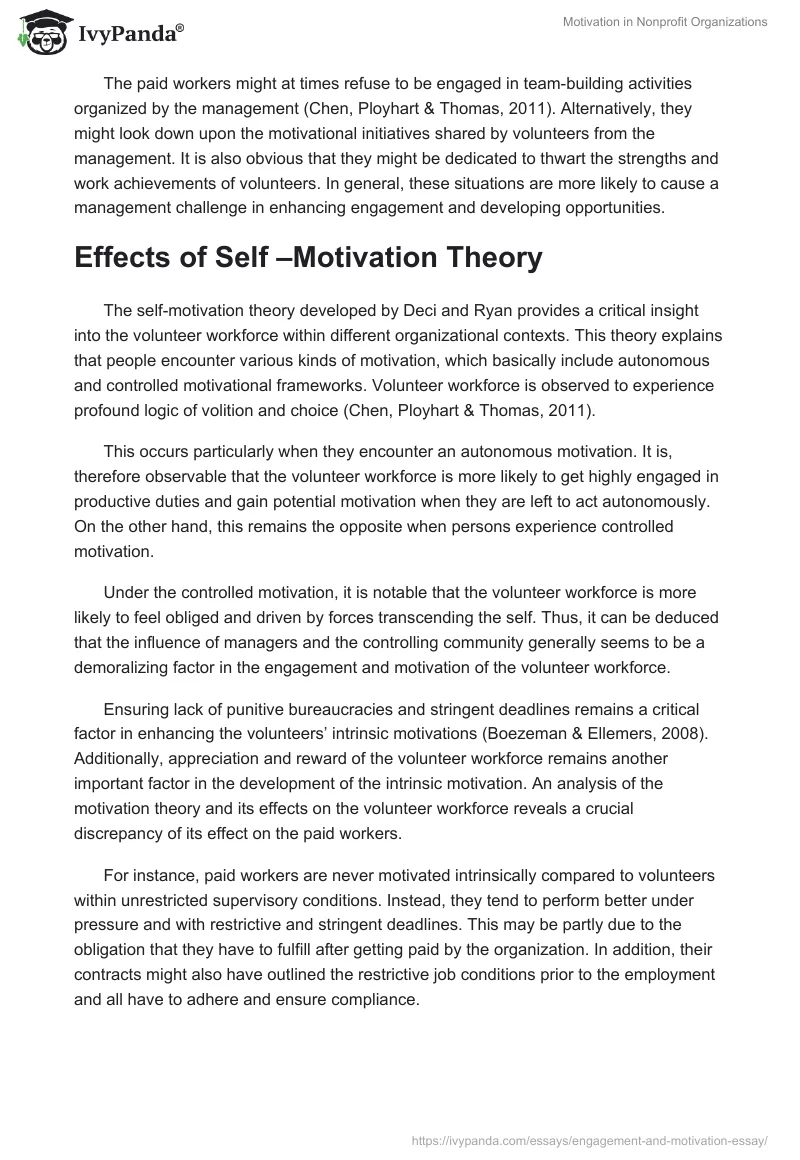 Motivation in Nonprofit Organizations. Page 4
