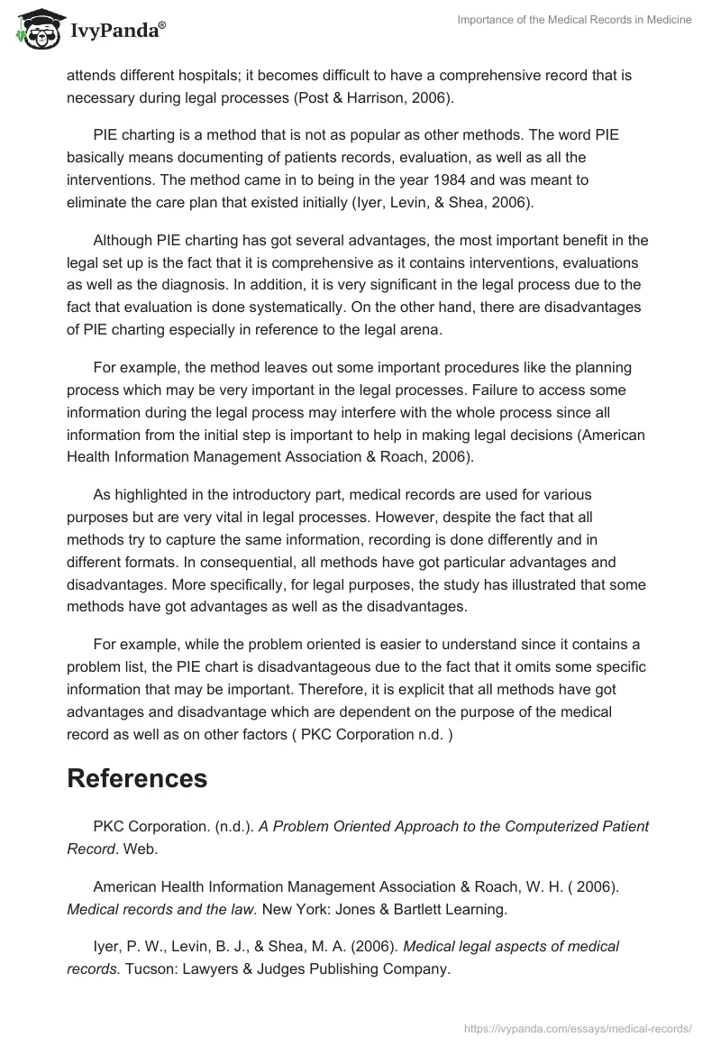 Importance of the Medical Records in Medicine. Page 2