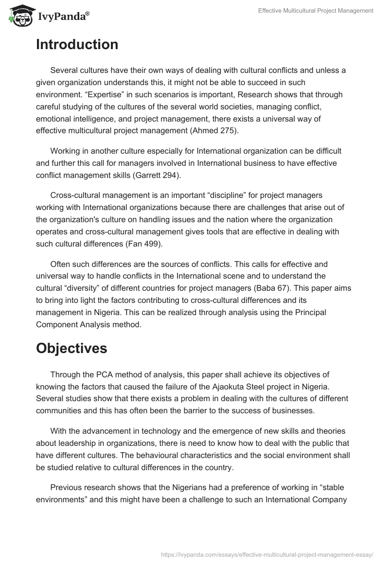 Effective Multicultural Project Management. Page 2