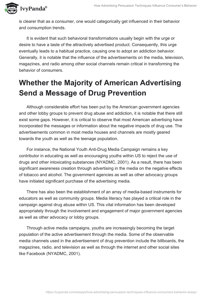 How Advertising Persuasion Techniques Influence Consumer’s Behavior. Page 3