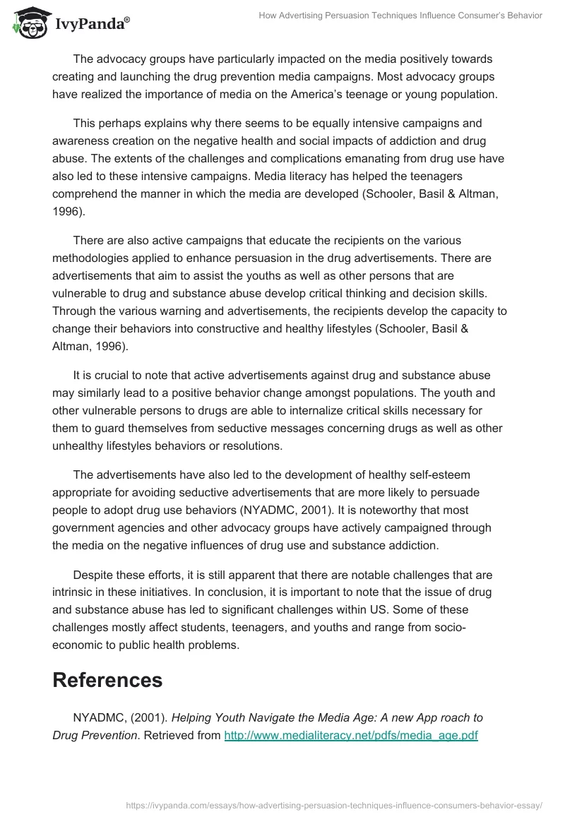 How Advertising Persuasion Techniques Influence Consumer’s Behavior. Page 4