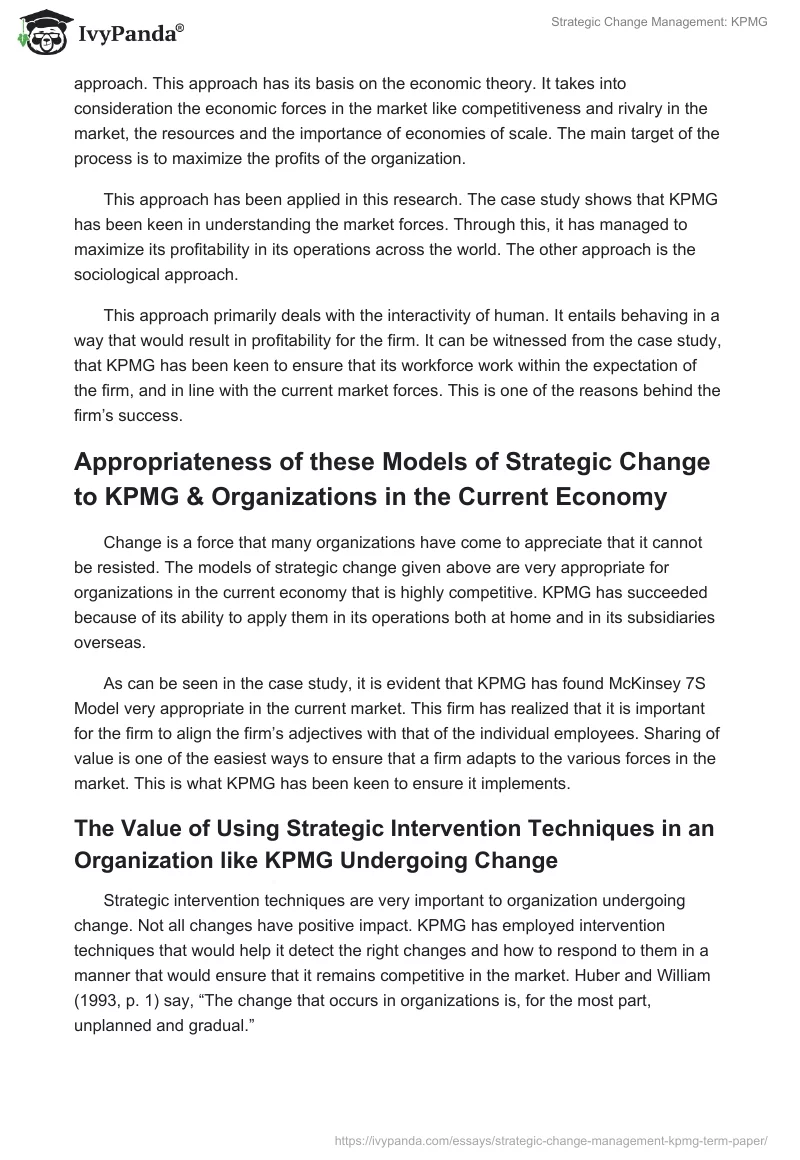 Strategic Change Management: KPMG. Page 4