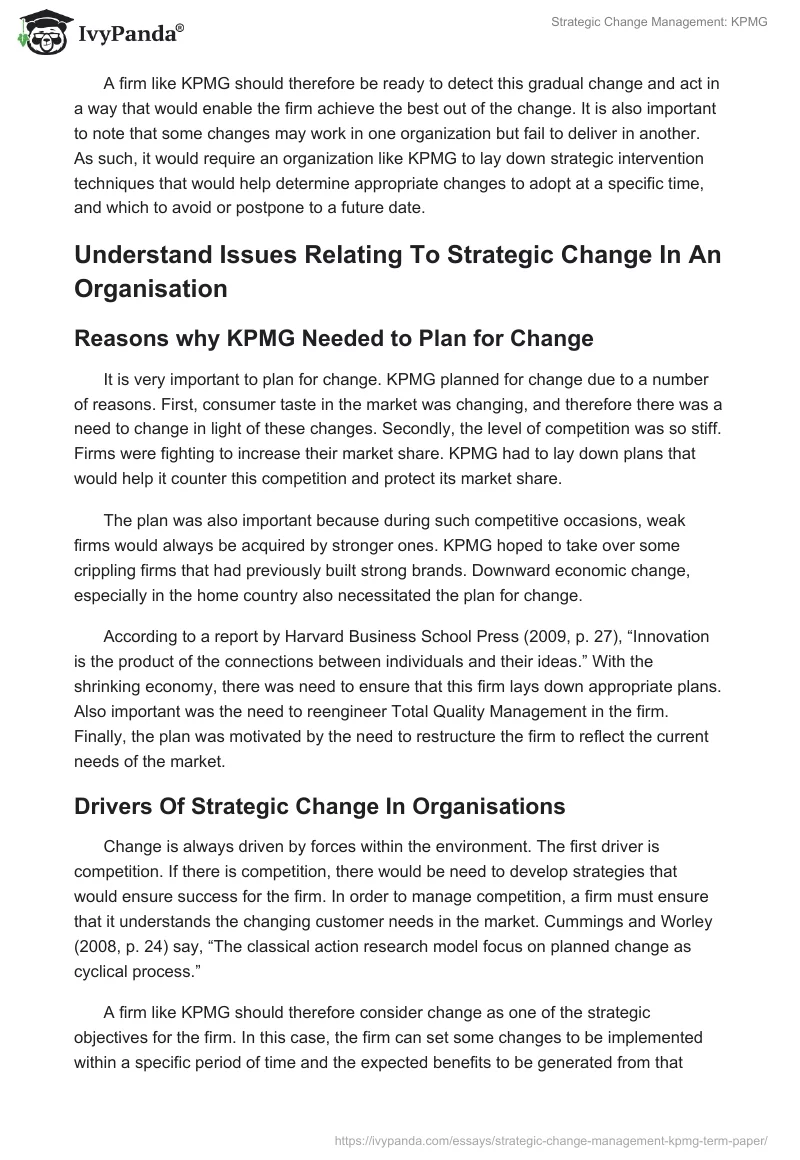 Strategic Change Management: KPMG. Page 5