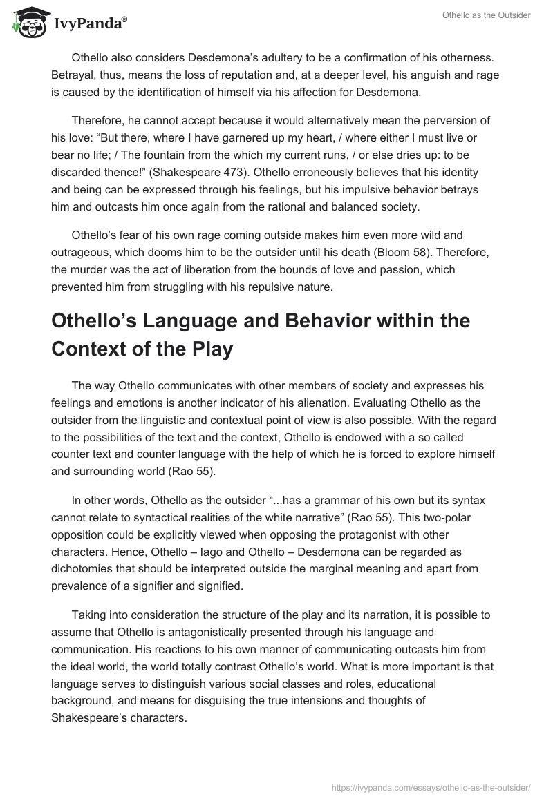 Othello as the Outsider. Page 3