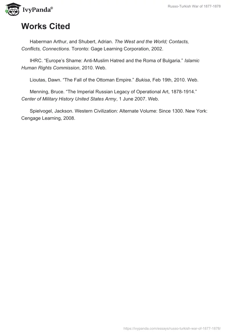 Russo-Turkish War of 1877-1878. Page 5