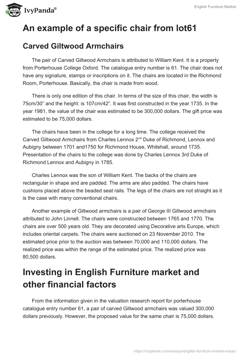 English Furniture Market. Page 4