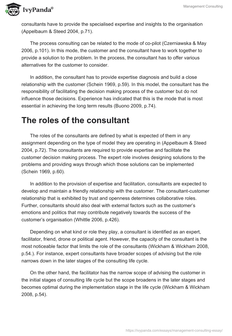 Management Consulting. Page 4