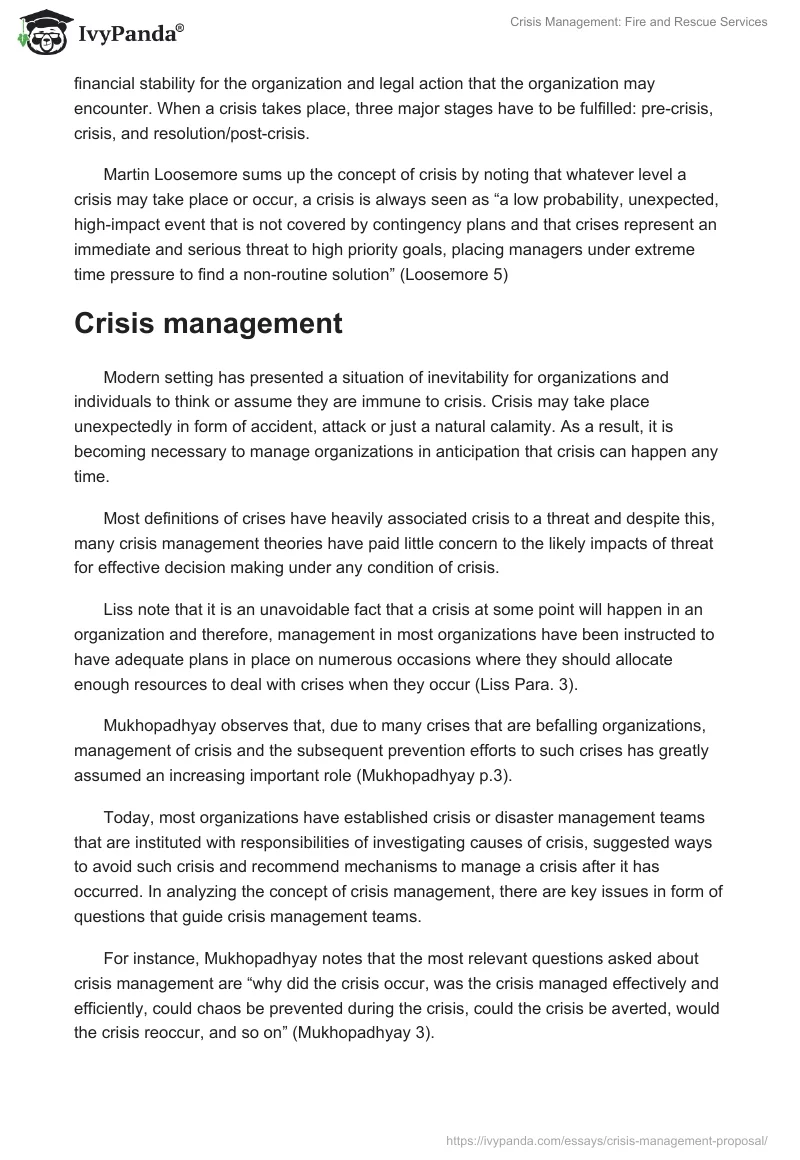 Crisis Management: Fire and Rescue Services. Page 3