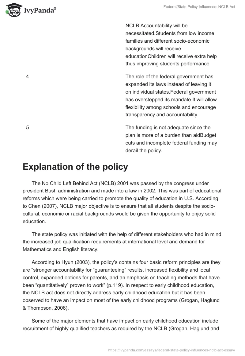 Federal/State Policy Influences: NCLB Act. Page 2